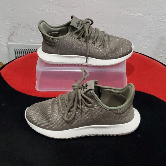 Adidas Tubular Shadow Green Glitter Size 7 - Picture 12 of 12